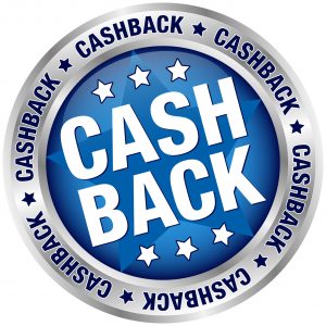 Button "Cashback" Blue/Silver